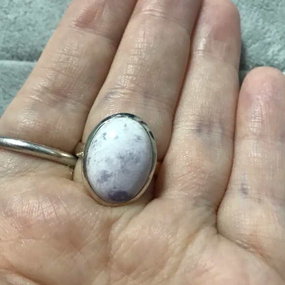 New Sterling Silver Adjustable Purple Genuine Utah Tiffany Stone Ring Size 9 Gem - Picture 4 of 13